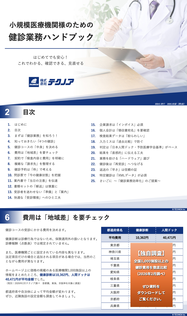 全国1,000施設以上の最新調査から算出した、リアルな市場価格。貴院の価格設定が妥当か、主要11都府県のデータと比較いただけます。